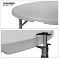 thumbnail image 5 of MoNiBloom 5 Ft Round Bi-Fold Plastic Table, Metal Frame Indoor Outdoor 60 Inch Foldable Desk for Kitchen Party Wedding, Grey, 5 of 11
