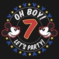 thumbnail image 2 of Girl's Mickey & Friends 7th Birthday Let's Party  Graphic Tee Black X Large, 2 of 4