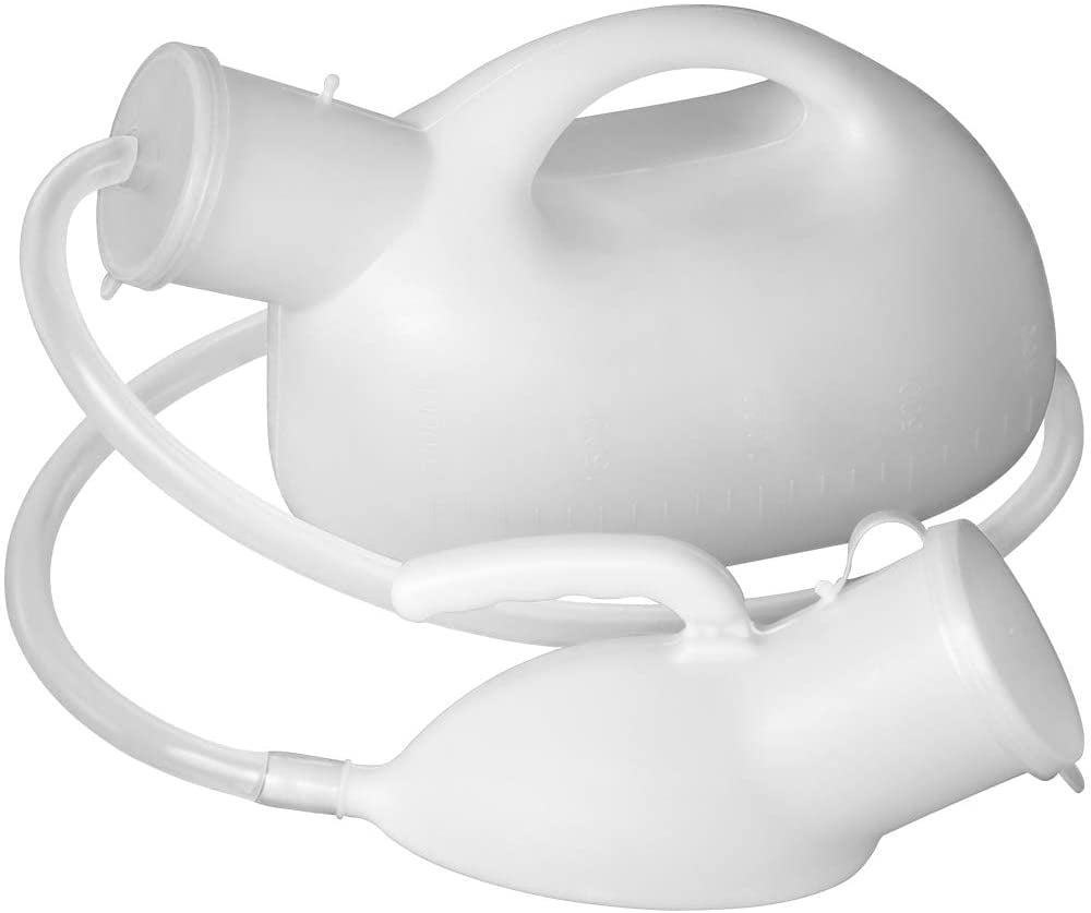 2000ml Urinal for men with Hand-held Portable Urine Cup  Large Capacity Male urinals for Elderly Hospital beds Wheelchair (White)