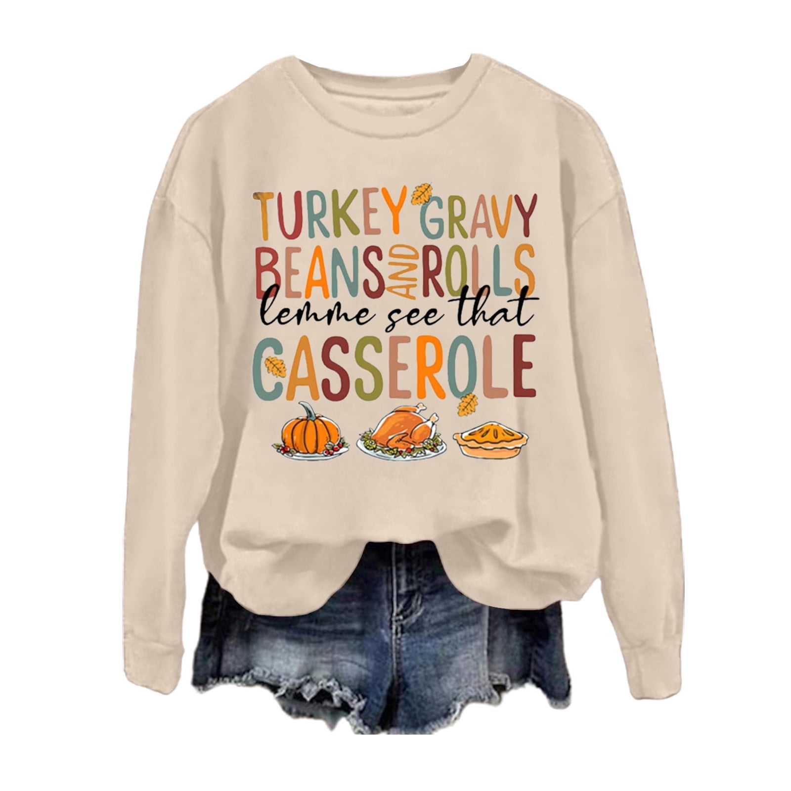 Women Merry Christmas Graphic Sweatshirt Round Neck Long Sleeve Loose Fit Holiday Party Pullover Tops