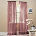 thumbnail image 1 of Summark Faux Linen Sheer Curtains Voile Grommet Ombre Semi Sheer Curtains for Bedroom Living Room Set of 2 Curtain Panels 39 x 78 inch, 1 of 4