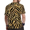 thumbnail image 4 of Black And Gold Zebra T-Shirt Men Animal Print Awesome Running T-Shirts Quick dry Summer No, 4 of 5