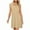 Khaki, variant on Young Adult Dresses Women's Fashion Summer Solid Color Sleeveless Lapel Casual Dress S-2XL Gift for Her
