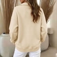 thumbnail image 5 of GUACER Long Sleeve Sweatshirts for Women Stand Collar Trendy Sport Loose Pullover Tops with Pockets, 5 of 9
