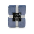 thumbnail image 6 of Hotel Style ™ Solid Oversized Soft Bed Blanket, Washed Indigo, 6 of 8