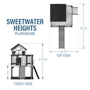Backyard Discovery Sweetwater Heights White Cedar Wooden Elevated Playhouse, Slide