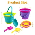 thumbnail image 5 of Joyfy 3 Packs Collapsible Bucket with Shovels & Mesh Bag, Multi-Purpose Kids sand toys for Beach, Camping Gear, Beach Parties, and Fun Summer Activities, 5 of 9