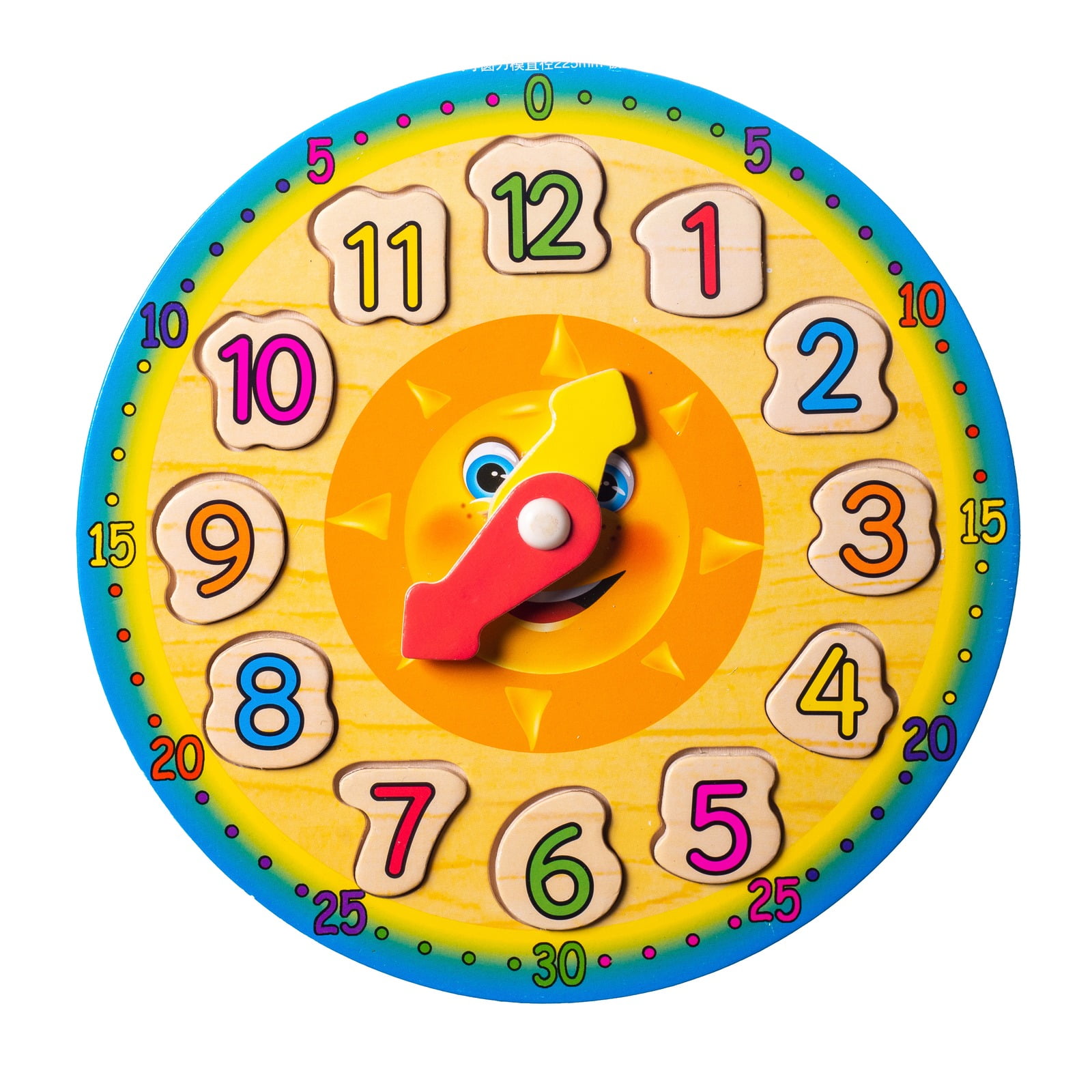 wooden clock toy