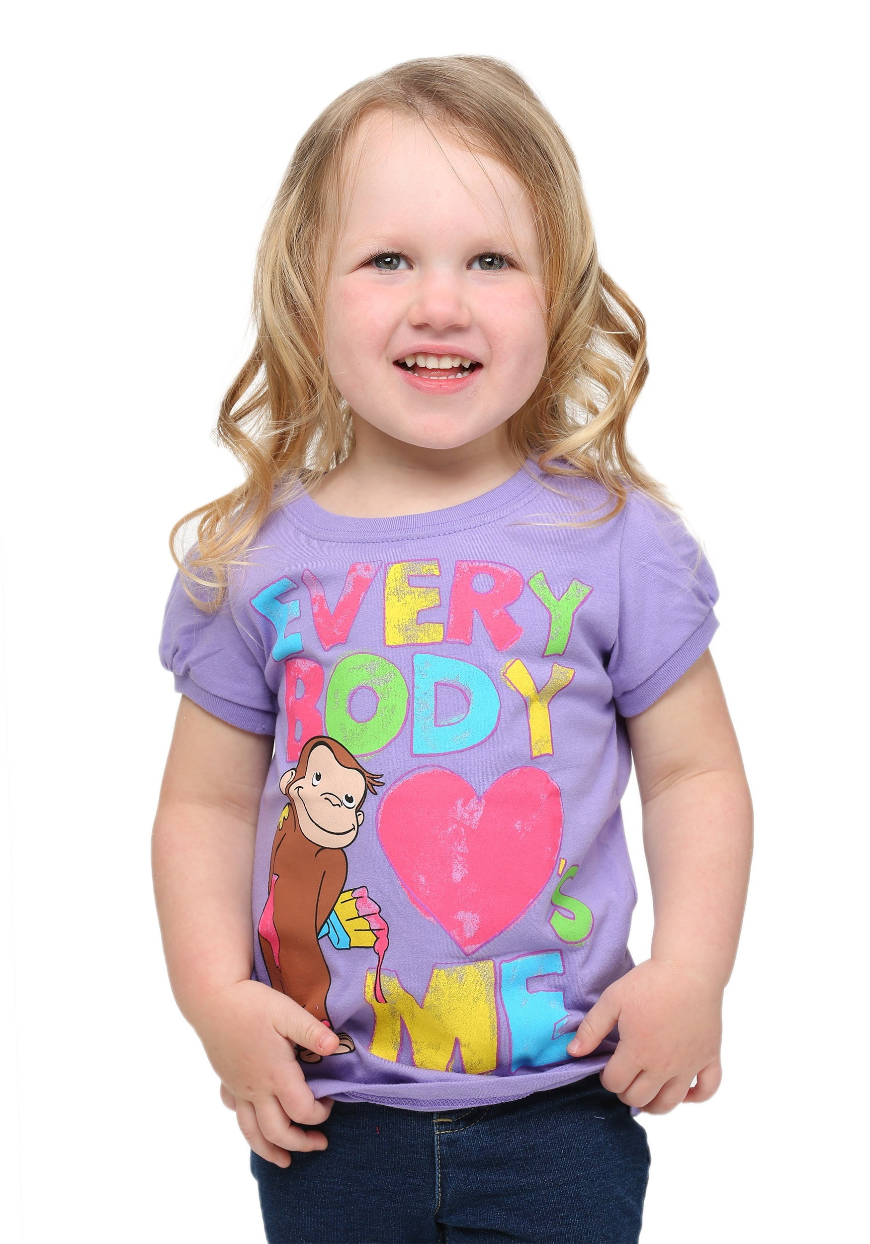 Curious George Baby-Girls Toddler Girls Short Sleeve Tee Shirt