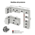 thumbnail image 3 of Cocina Integral Completa Modular Madesa Nice 385cm Gris, 3 of 10