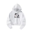 thumbnail image 1 of Sudadera con capucha de manga larga Sudadera con capucha corta Sudadera con capucha con cordón para mujer elegante y holgada informal Blanco, 1 of 8