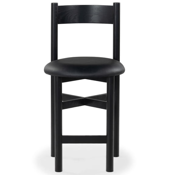Safavieh Couture Tayla Round Mid Back Counter Stool, Black