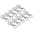 thumbnail image 1 of Unique Bargains Key Chain Rings Lobster Clasps Keyring Keychain Holder, Black 10 Pack, 1 of 5