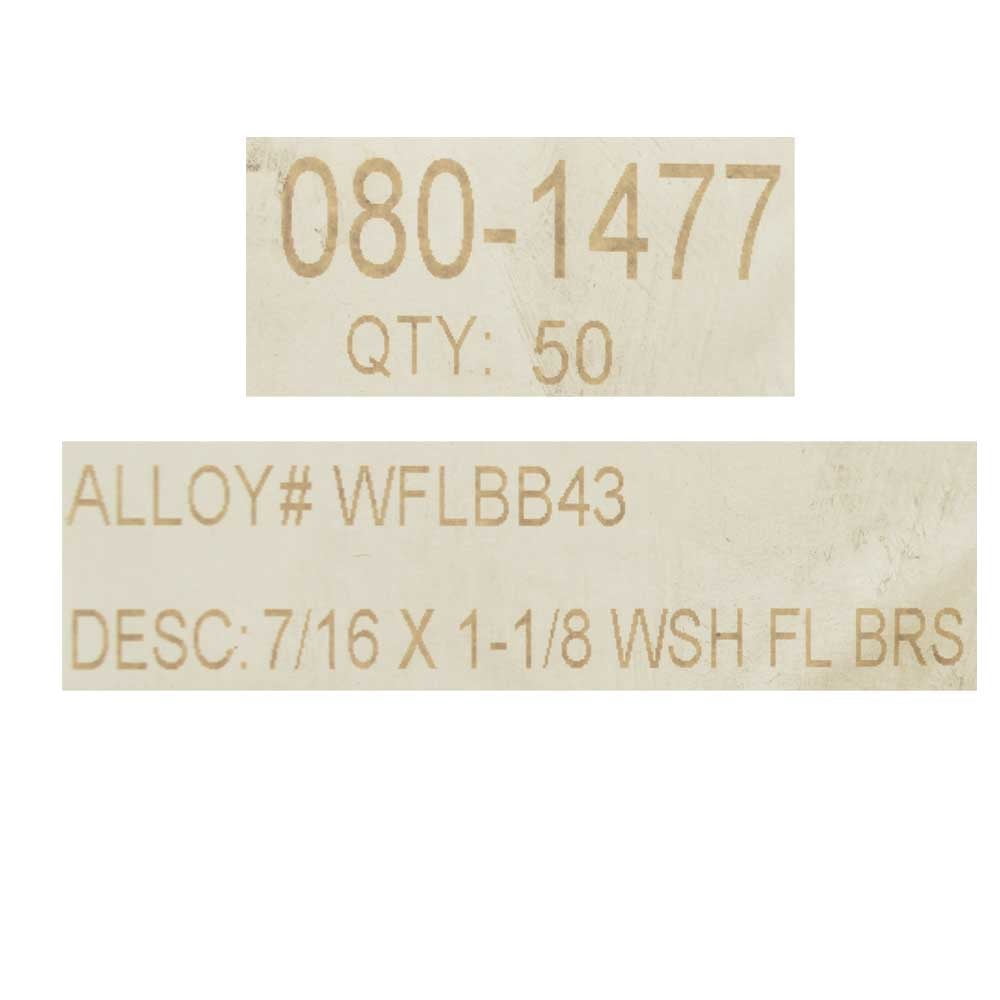 Four Winns Boat Flat Washers 080-1477 | 7/16 x 1 1/8 Inch Brass (50PC)