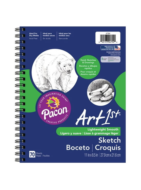 Pacon Art1st Sketch Diary, 11" x 8 1/2", 70 Sheets
