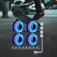 thumbnail image 2 of jinwen Lot de 4 Roues de Patins à Roulettes 58x32mm Roulements Installés Lumineux pour Intérieur Rose Bleu Vert, 2 of 8