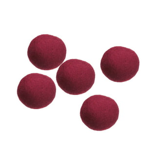 Wool Felt Balls Beads Woolen Fabric 2cm 20mm Dark Red for Home Crafts 10Pcs