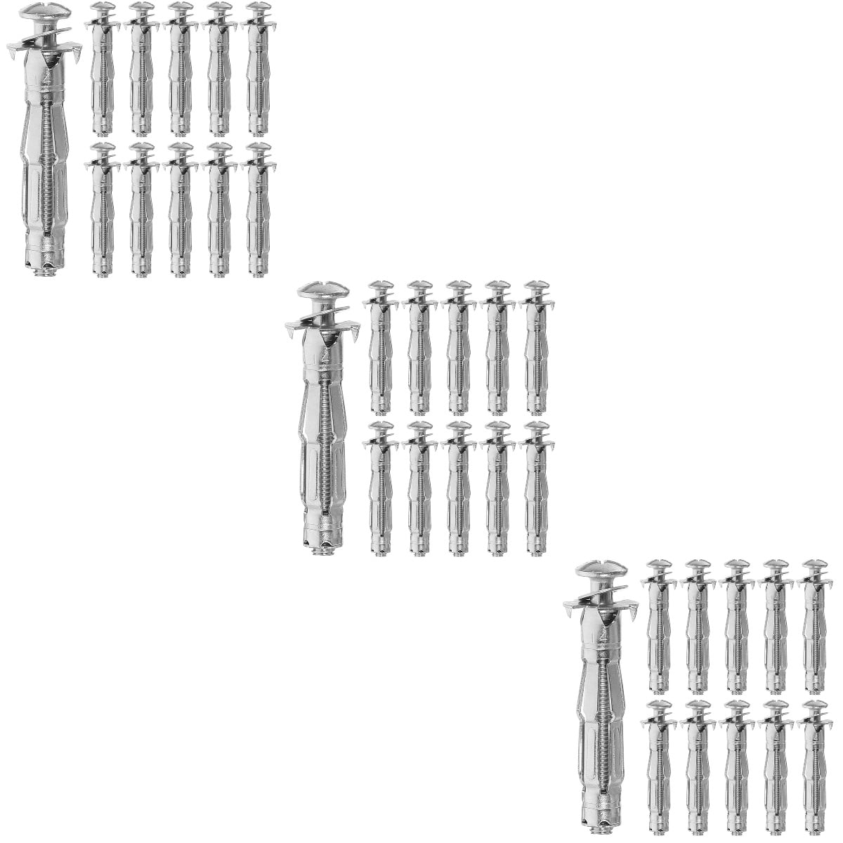 EXHUMKY 75-Pack Galvanized Steel Hollow Wall Anchors for Drywall and Plaster Repair, Heavy Duty Fastening Hardware