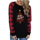 thumbnail image 4 of Camisas Navideñas Para Mujer Tops de Manga Larga Moda Casual Estampado de Cuello Redondo Blusa Superior Suelta Jersey Odeerbi ODB200627, 4 of 8