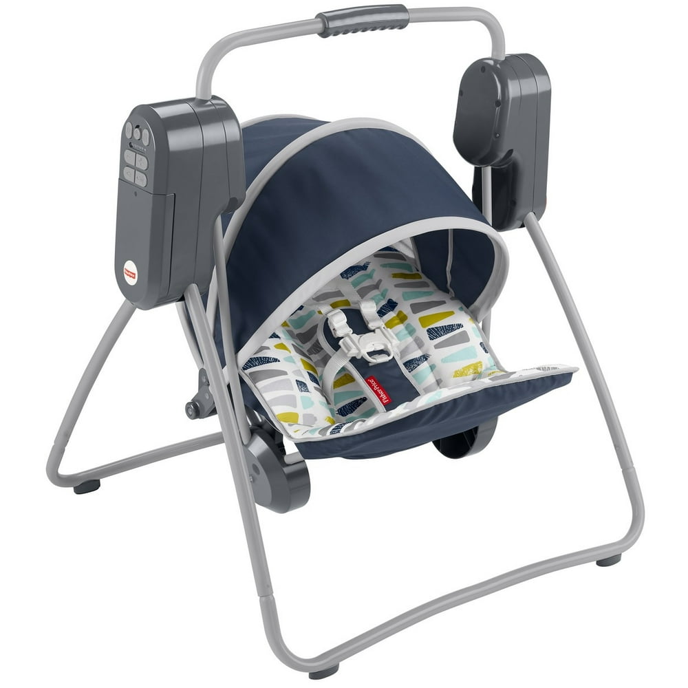FisherPrice OntheGo Baby Swing with 6 Swinging Speeds and Canopy