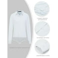 thumbnail image 3 of Tapata Womens Bodysuit Blouse Button Down One-Piece Long Sleeve Solid Office Work Shirt Casual Tops, 3 of 6