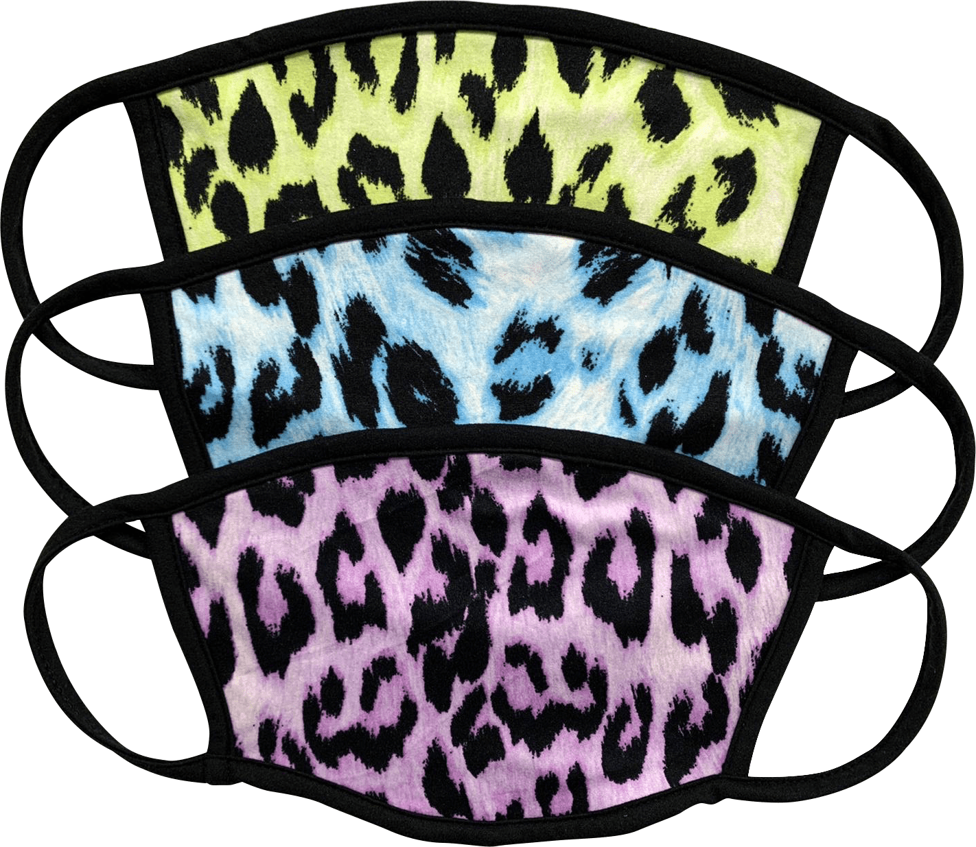 3 Pcs Unisex Adult Leopard Print Variety Pack Face Masks Reusable
