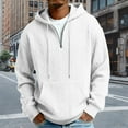 thumbnail image 2 of Fewfanhot Sweatshirts for Men Quarter Zip Long Sleeve Hoodies Winter Fall Casual Loose Fit Hooded Pullovers, 2 of 7