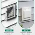 thumbnail image 2 of CUITING Cache-Ventilation de Sécheuse 4 Pouces, Double Porte, Cache-Ventilation en Plastique, Mur Extérieur Blanc, 2 of 7