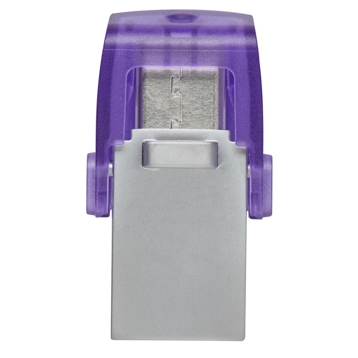 Kingston DataTraveler microDuo 3C USB Flash Drive - 256 GB - USB 3.2 (Gen 1) Type C, USB 3.2 (Gen 1) Type A - 200 MB/s Read Speed - Purple - 5 Year Warranty