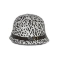 thumbnail image 1 of Ladies Angora Animal Print Cloche Hat, Light Gray, 1 of 1