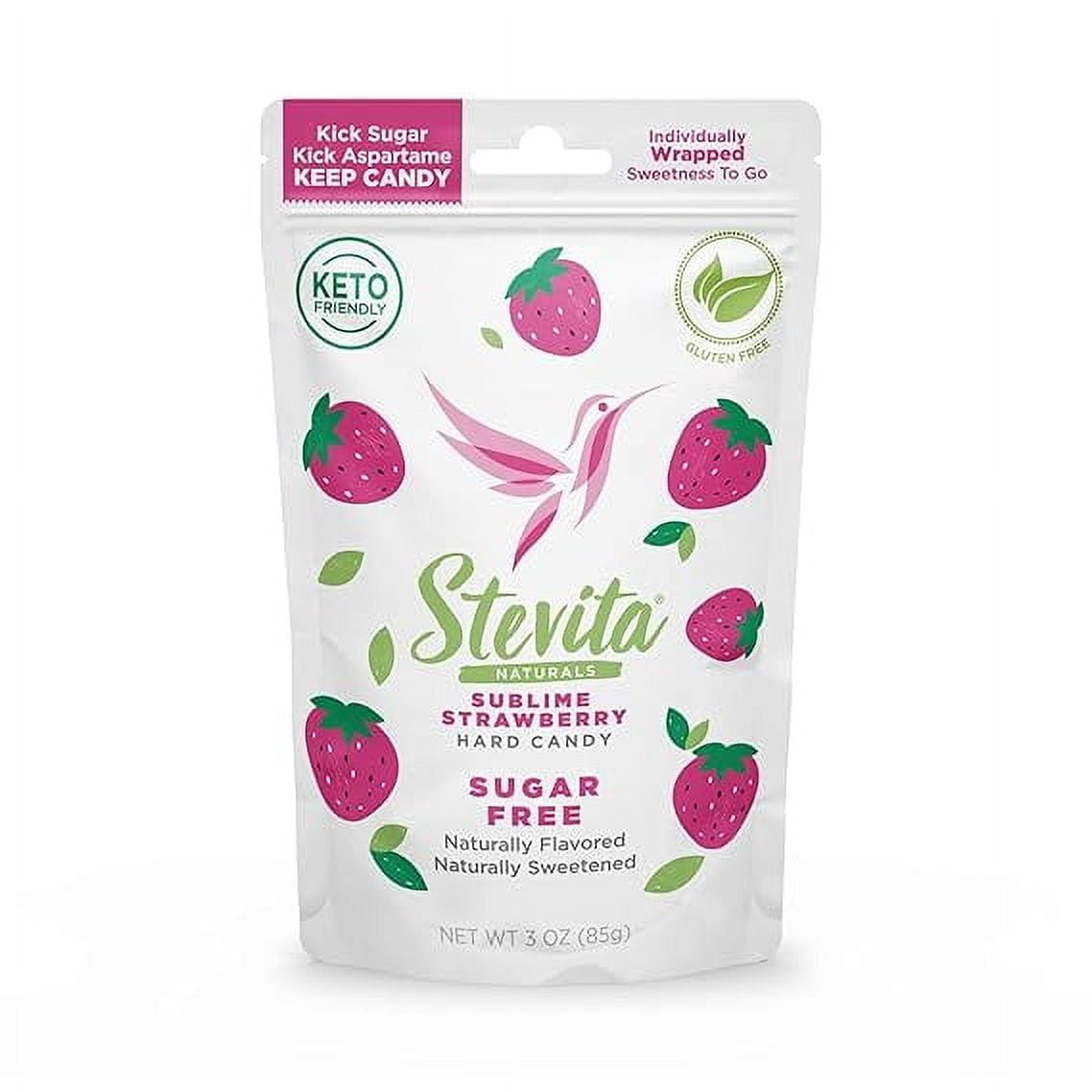 Stevita Naturals Keto Hard Candy Sugar-Free Sublime Strawberry -- 3 oz Pou Pack of 2