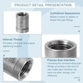 thumbnail image 3 of NPT 1/4"x1" 304 Stainless Steel Pipe Fittings, Coupling Pipe Connector Adapter Pipe Connection Accessories, Silver, 3 of 6