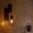 thumbnail image 4 of Lámpara de pared rústica Yinane decoración vintage iluminación de farol de hierro industrial luces de pared, 4 of 8
