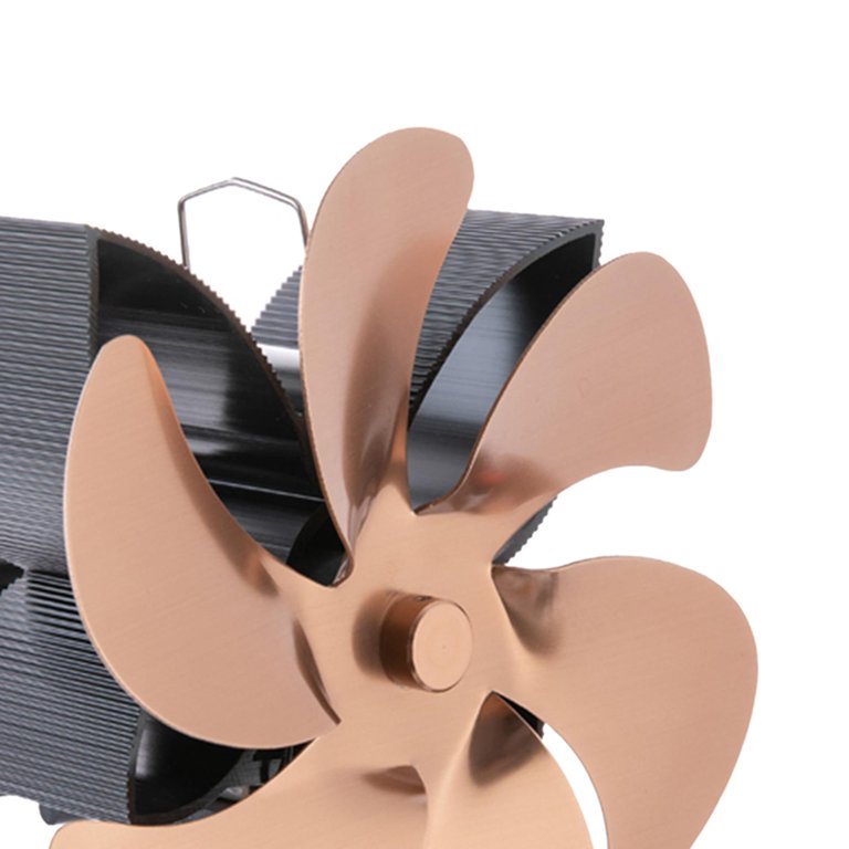 Wood Burning Stove Fan Aluminum Alloy Wood Stove Blower Fan with 3 Blades  Non Electric Quiet