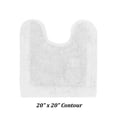 thumbnail image 4 of Better Trends 20" x 20" U-Shape Toilet Rug, 100% Cotton Soft Reversible Tufted Bathroom Rug, Contour Mat, Water Absorbent, Machine Washable, Toilet Base Rug (White) Edge Collection, 4 of 6