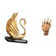 thumbnail image 5 of Estatua de resina de cisne, figura romántica de pareja, escultura de mano, adorno de amantes entrelazados, material de resina adecuado para sala de es, 5 of 8