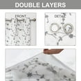 thumbnail image 6 of Pinewave Modern Grey & White Floral Grommet Sheer Curtains, 38" x 63" (2 Panels), 6 of 6