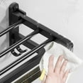 thumbnail image 6 of JKLOP Bathroom Towel Rack with Towel Bar Holder 20in Towel Shelf Bathroom with Towel Rail Shelf Wall Mounted Aluminum Towel Rack Towel Bars for Home & Kitchen, 6 of 8