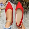 thumbnail image 7 of Red Womens Flat Sandals With Pointed Toe Low Heel and Soft Sole PlSize Design for Spring Summer Leisure Outdoor Activities Foot Length 9.84 Inches, 7 of 7