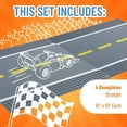 thumbnail image 3 of 4 Pack Road Baseplates - 10"x10" Stackable Street Race Track, Compatible with Lego & Other Major Building Brands, 4 Straight, 3 of 8