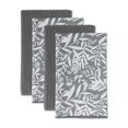 thumbnail image 1 of Design Imports DII Dishtowel en Microfibre Floral Abstrait Gris 4 Pièces, 1 of 4