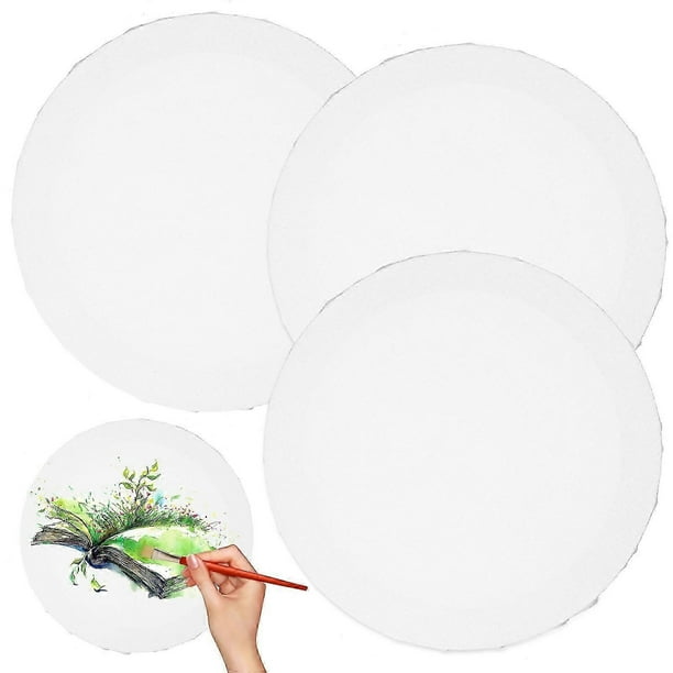 3pcs Painting Canvas Panel Canvas Boards for Painting Round Shape Painting Boards Painting Tools