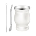 thumbnail image 2 of Juego de mate de calabaza de 230 ml, taza de té tradicional para dormitorio, hogar y oficina. Blanco, 2 of 9