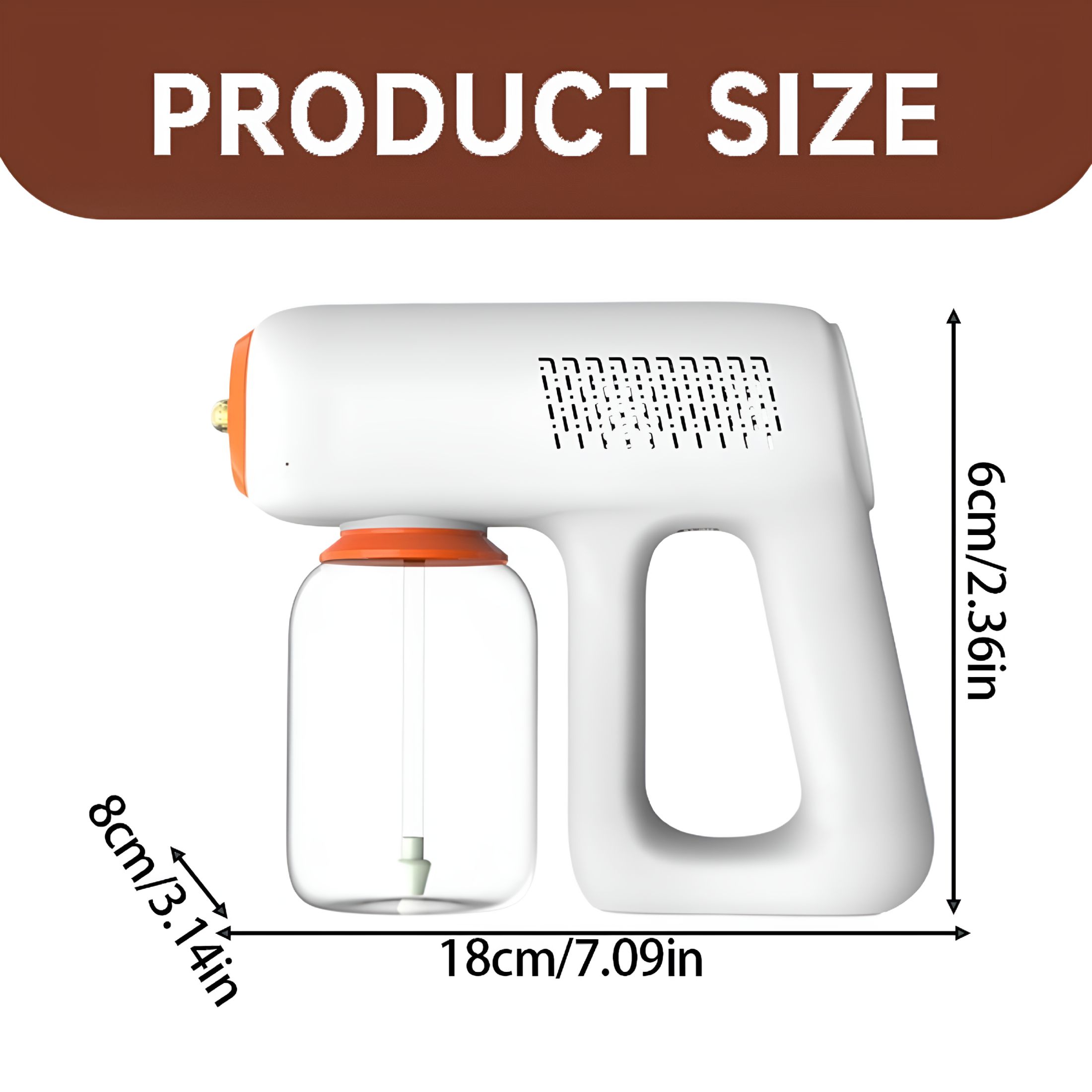 HIBIBUD 2026 New Fogger Machine 1200Mah Spray with Blue Light 2 Mist Sprayer Rechargeable Ergonomic 300Ml Detachable Washable Multipurpose for Home,Office,Room,Garden,Patio,White,7.093.142.36 Inch