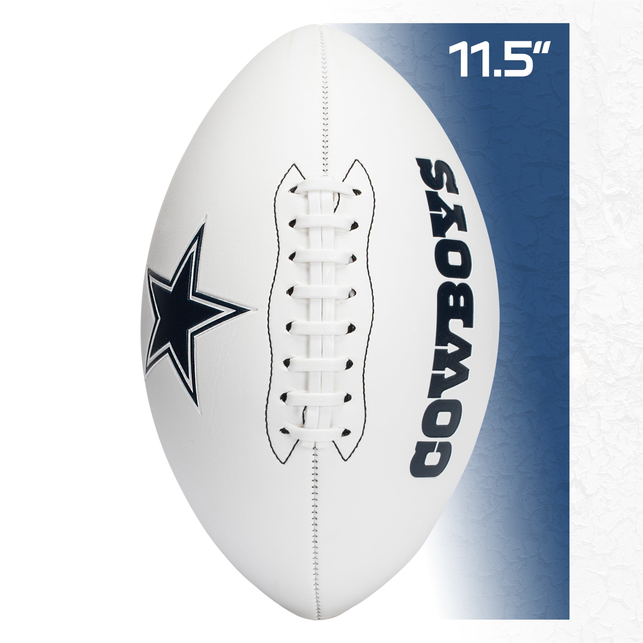 Franklin Sports NFL Dallas Cowboys Autograph Football - Official Size White Panel Souvenir Football for Autographs + Signatures - NFL Team Fan Shop Memorabilia Football for Display