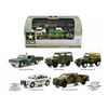 US Army Base 5 Cars Motor World Diorama Set 1/64 by Greenlight 58028