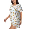 thumbnail image 2 of Naloa Squirrel In The Forest Women's Short-Sleeved Pajama Set, Loungewear, Summer pajamas, Breathable Cozy - X-Large, 2 of 9