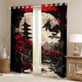 thumbnail image 2 of Castle Fairy Japanese Style Curtains Pack of 2 (42x84 Each) for Children Teens Boys Girls,Anime Samurai Curtains Blackout,Animal Dragon Bedroom Curtains,Super Cozy Room Decor, 2 of 6