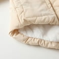 thumbnail image 4 of Fesfesfes Kids Hooded Jacket Winter Warm Fleece Lined Outerwear Coats for Boys Girls Childrens Cold Weather Toddler Jacket Windproof Soft Fabric Playwear Outdoor Activities(Beige,6-9 Months), 4 of 8