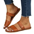 thumbnail image 3 of eczipvz Chaussures pour Femmes Mode Été Semelles Colorées Respirantes avec Sandales d'Extérieur, Marron, 3 of 5
